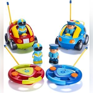 Prextex Toddler Cartoon police and Race car set 18m+ NWT